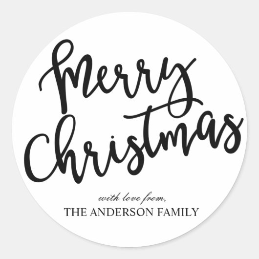 メリークリスマスステッカー/休日 ラウンドシール (正面)
