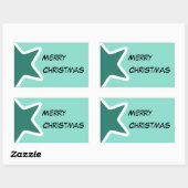 メリークリスマスステッカー 長方形シール (シート)