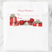 メリークリスマスステッカー 長方形シール (バッグ)