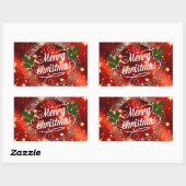 メリークリスマスステッカー 長方形シール (シート)