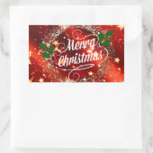 メリークリスマスステッカー 長方形シール (バッグ)