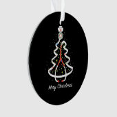 メリークリスマスステトスコープのパインノエルナース オーナメント (正面)