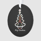 メリークリスマスステトスコープのパインノエルナース オーナメント (正面)