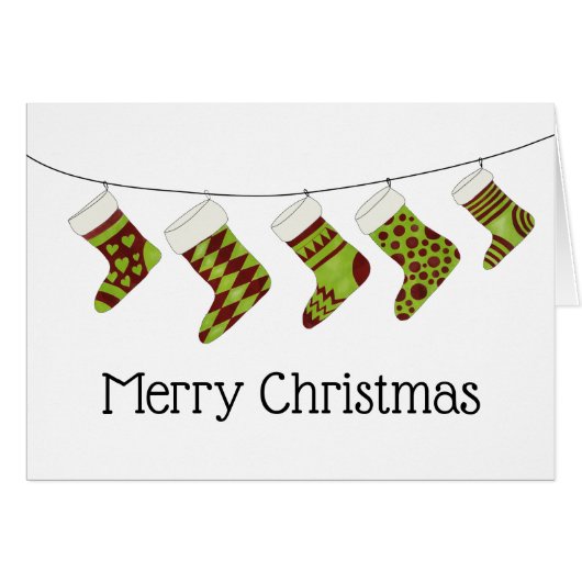 メリークリスマスストッキングカード (正面横)