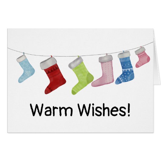 メリークリスマスストッキングカード (正面横)