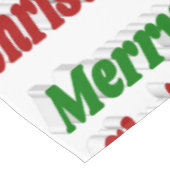 メリークリスマスストッキングレッドグリーンタイポグラフィ テーブルクロス (アングル)