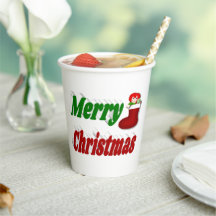 メリークリスマスストッキングレッドグリーンタイポグラフィ