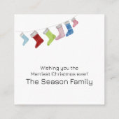 メリークリスマスストッキング予算エンクロージャカード エンクロージャーカード (裏面)