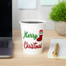 メリークリスマスストッキング赤い緑のスクリプト