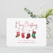 メリークリスマスストッキング シーズンカード (スタンド正面)