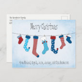 メリークリスマスストッキング シーズンポストカード (正面/裏面)