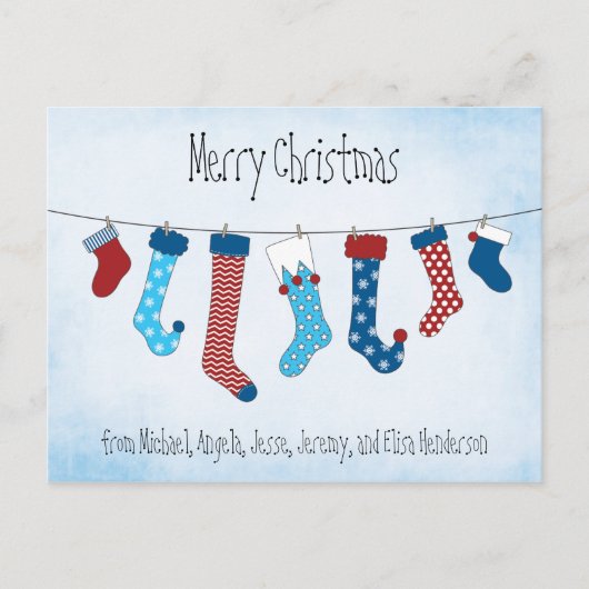 メリークリスマスストッキング シーズンポストカード (正面)