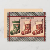 メリークリスマスストッキング ポストカード (正面/裏面)