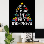 メリークリスマスストップ信じ中 ポスター (ホームオフィス)