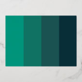 メリークリスマスストライプグリーン実在金ゴールド 箔シーズンカード (裏面)