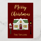 メリークリスマススノーイホーム 箔シーズンカード (正面)