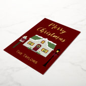 メリークリスマススノーイホーム 箔シーズンカード (回転した状態)