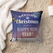 メリークリスマススノーイランドスケープ装飾用クッション クッション (ブランケット)