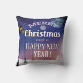 メリークリスマススノーイランドスケープ装飾用クッション クッション (裏面)