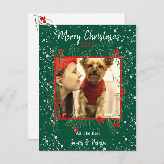 メリークリスマススノーイリースカスタムファミリー シーズンカード (正面/裏面)