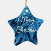 メリークリスマススノーウィークフォレストスプルース セラミックオーナメント (右)