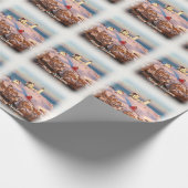 メリークリスマススノーウィーメインライトハウス ラッピングペーパー (角)