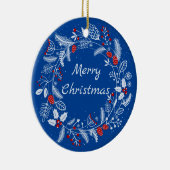 メリークリスマススノーウィーリース セラミックオーナメント (右)