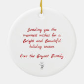 メリークリスマススノーウィーリース セラミックオーナメント (裏面)