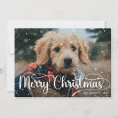 メリークリスマススノーオーバーレイ写真 シーズンカード (正面)