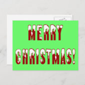 メリークリスマススノーキャップフォント シーズンポストカード (正面/裏面)