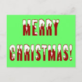 メリークリスマススノーキャップフォント シーズンポストカード (正面)