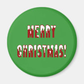 メリークリスマススノーキャップフォント マグネット (正面)