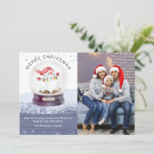 メリークリスマススノーグローブウォーターカラー格言写真 (スタンド正面)