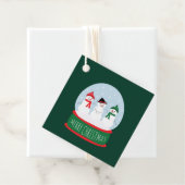 メリークリスマススノーグローブ雪だるま フェイバータグ (インサイチュ)