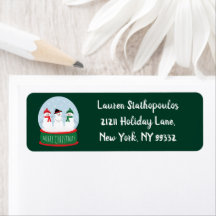 メリークリスマススノーグローブ雪だるま