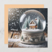 メリークリスマススノーグローブ シーズンカード (正面/裏面)