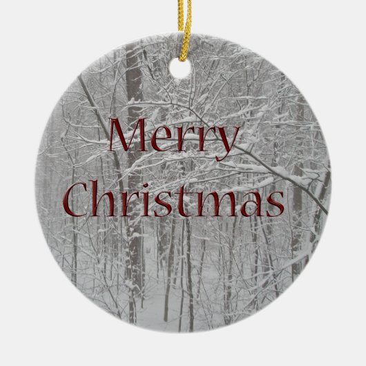 メリークリスマススノーストーム調整項目 セラミックオーナメント (正面)