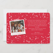 メリークリスマススノーダスト手書きスクリプト写真 シーズンカード (裏面)