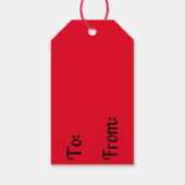 メリークリスマススノーツリーズクリスマスギフトラベル ギフトタグ (裏面)