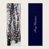 メリークリスマススノーツリーズブックマークカード (正面&裏面)
