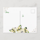 メリークリスマススノーバおもしろいードパームツリーカード シーズンポストカード (裏面)