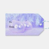 メリークリスマススノーピープルフォントブルーティントンスノー ギフトタグ (正面(横))
