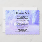 メリークリスマススノーピープルフォントブルーティントンスノー 招待状 (裏面)