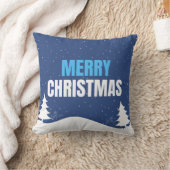 メリークリスマススノーフォール クッション (ブランケット)