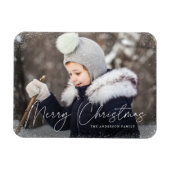 メリークリスマススノーフラリー写真 マグネット (横)