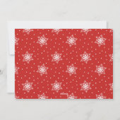 メリークリスマススノーフレークのパターカスタムン写真 シーズンカード (裏面)