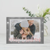 メリークリスマススノーフレークのフォトカード シーズンカード (スタンド正面)