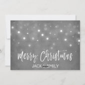 メリークリスマススノーフレークのフォトカード シーズンカード (裏面)