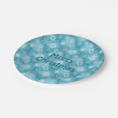 メリークリスマススノーフレークを水上で ペーパープレート (アングル)