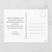 メリークリスマススノーフレークエレガントのスクリプトフォト シーズンポストカード (裏面)